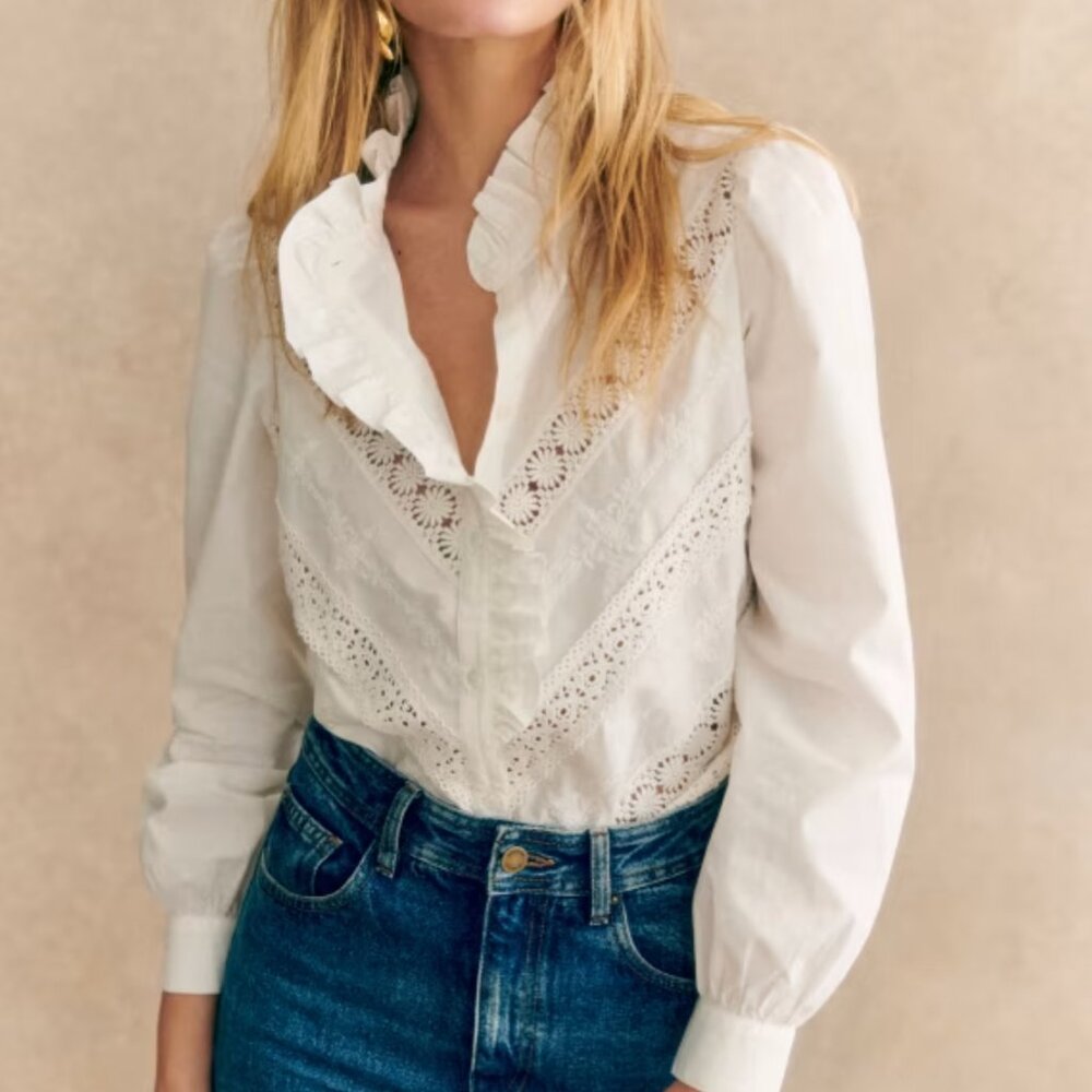 NWT Sezane Lou Shirt Size US 2 / 34